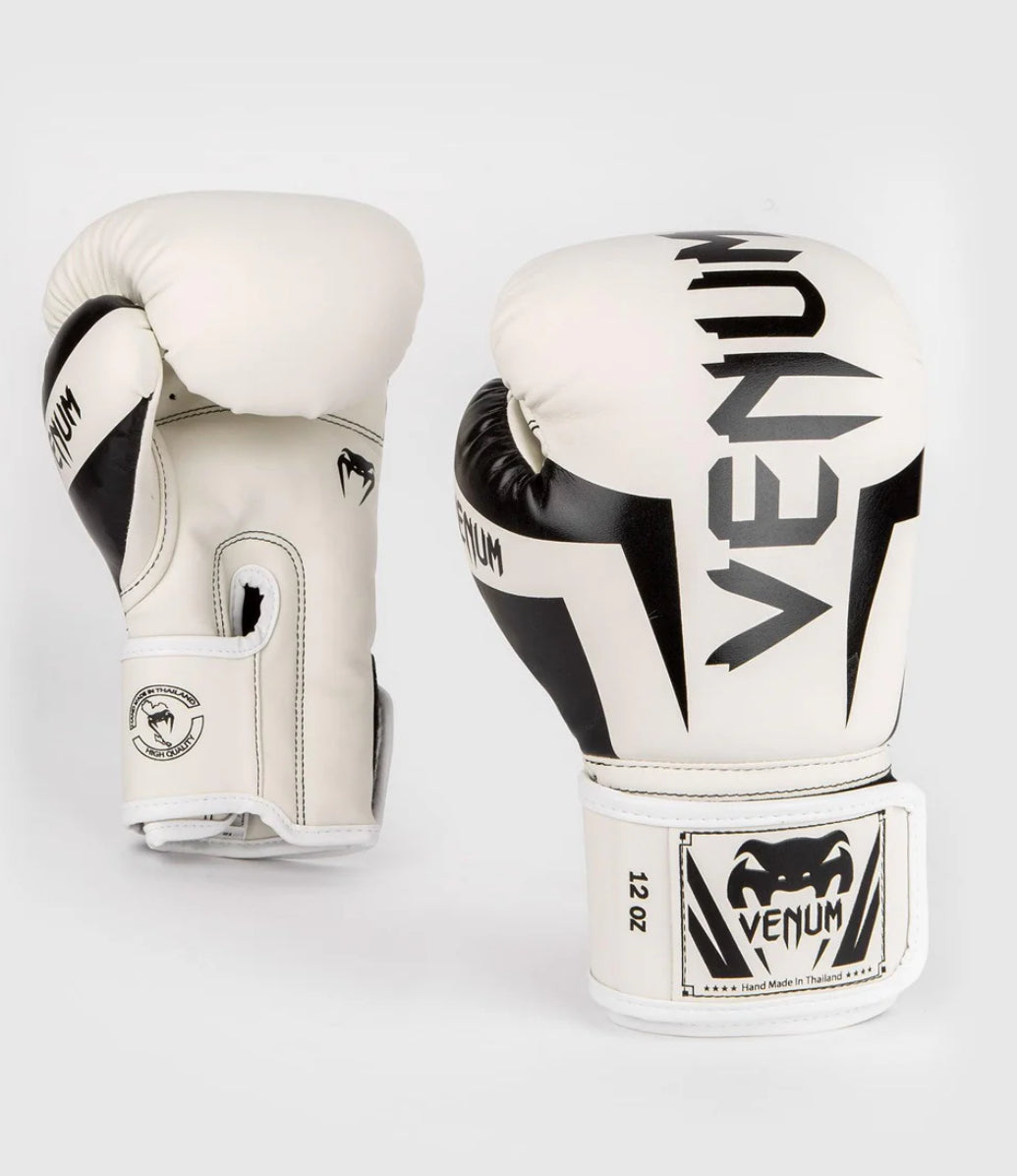 Venum Elite Boxing Gloves - White/Black