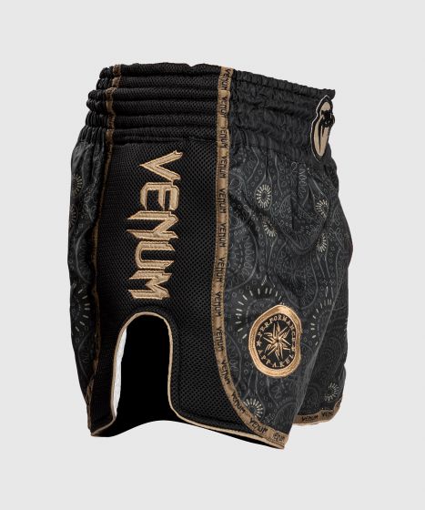 VENUM SANTA MUERTE DARK SIDE - MUAY THAI SHORTS - BLACK/BROWN