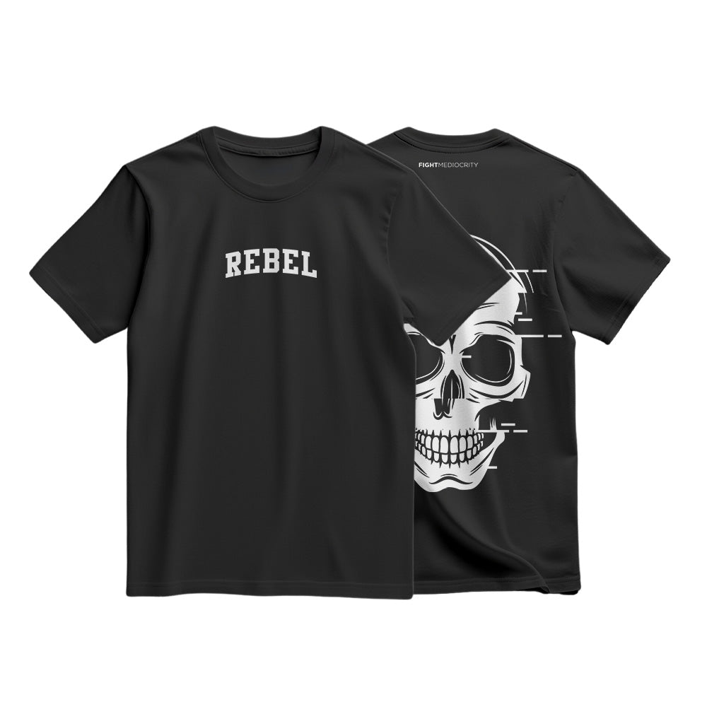 The Rebel Skull – Classic Fit, Killer Attitude – Black/White