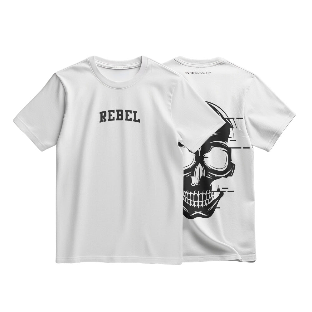 The Rebel Skull – Classic Fit, Killer Attitude – Black/White
