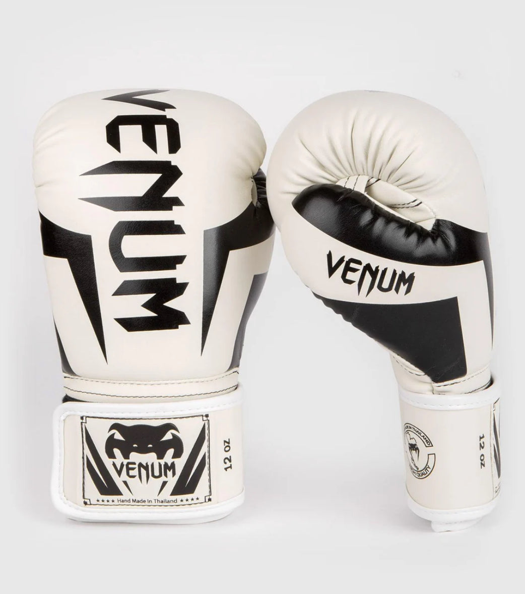 Venum Elite Boxing Gloves - White/Black