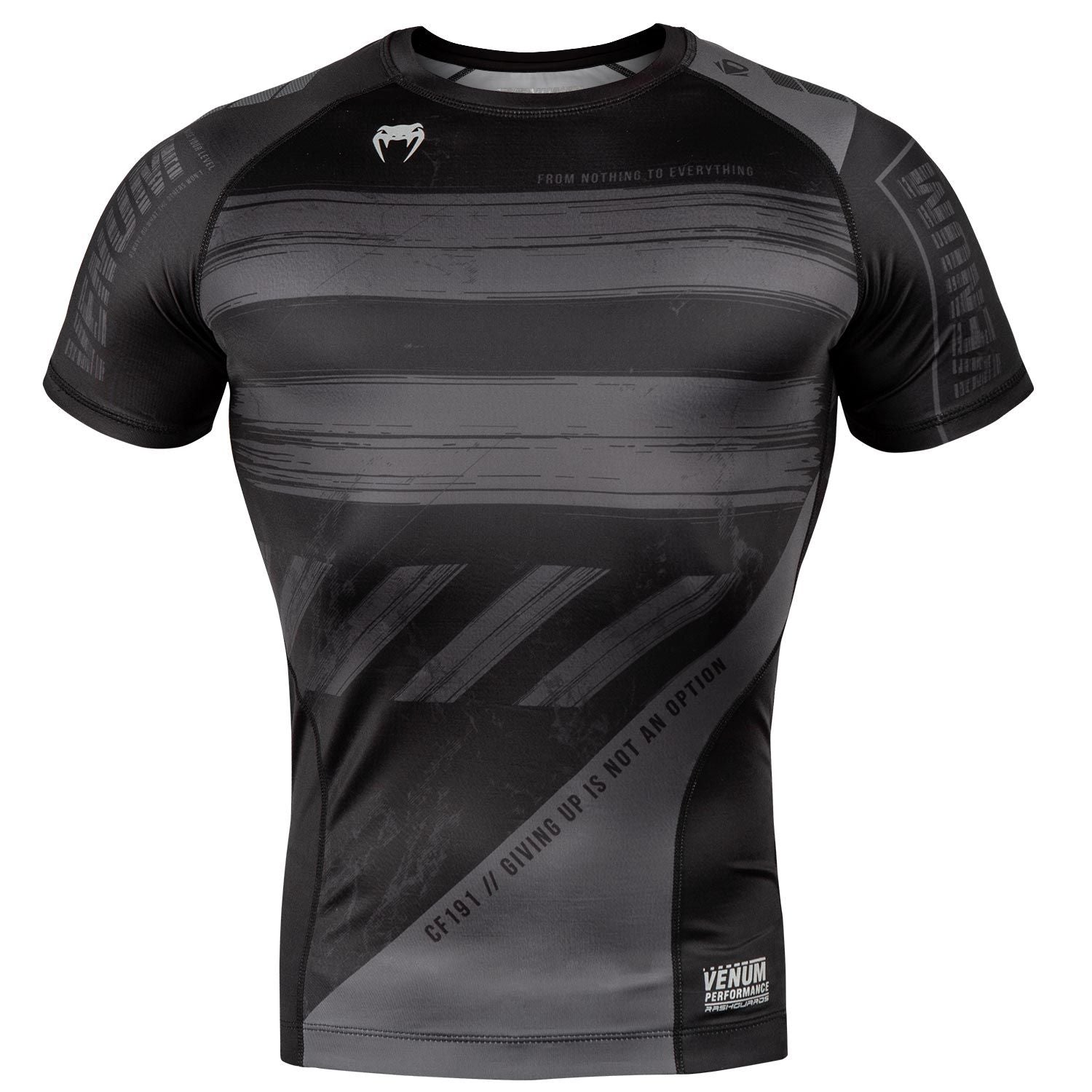 Venum AMRAP  Compression T- shirt - Short  Sleeves - Black/Grey