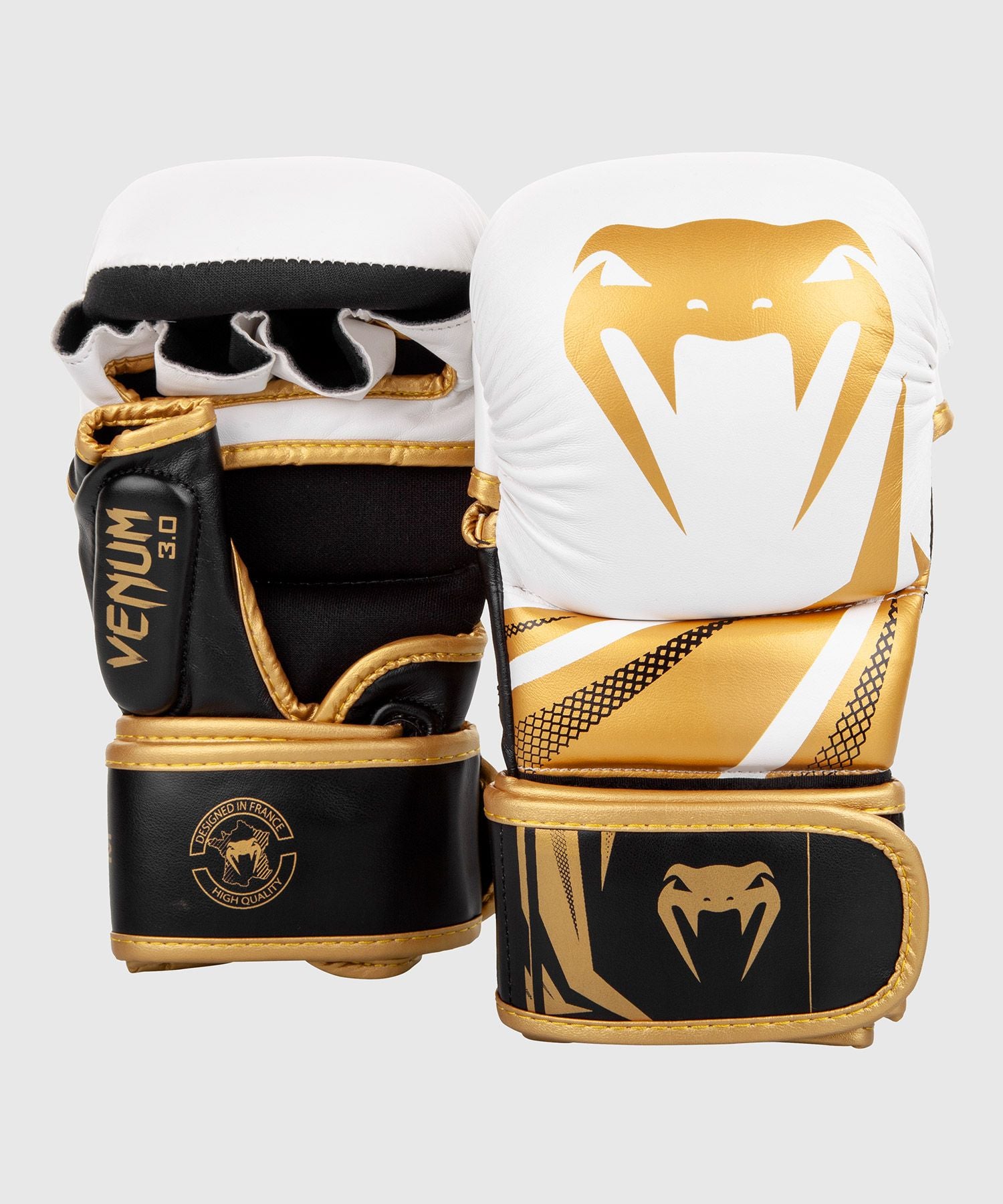SPARRING GLOVES VENUM CHALLENGER 3.0 - WHITE/BLACK/GOLD