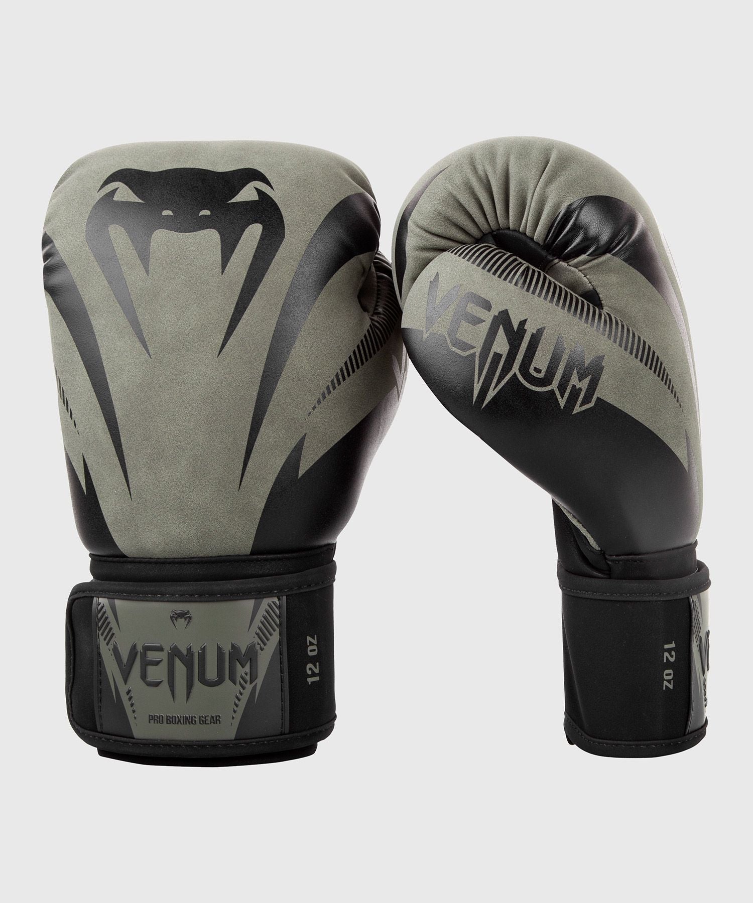 VENUM IMPACT BOXING GLOVES - KHAKI/BLACK