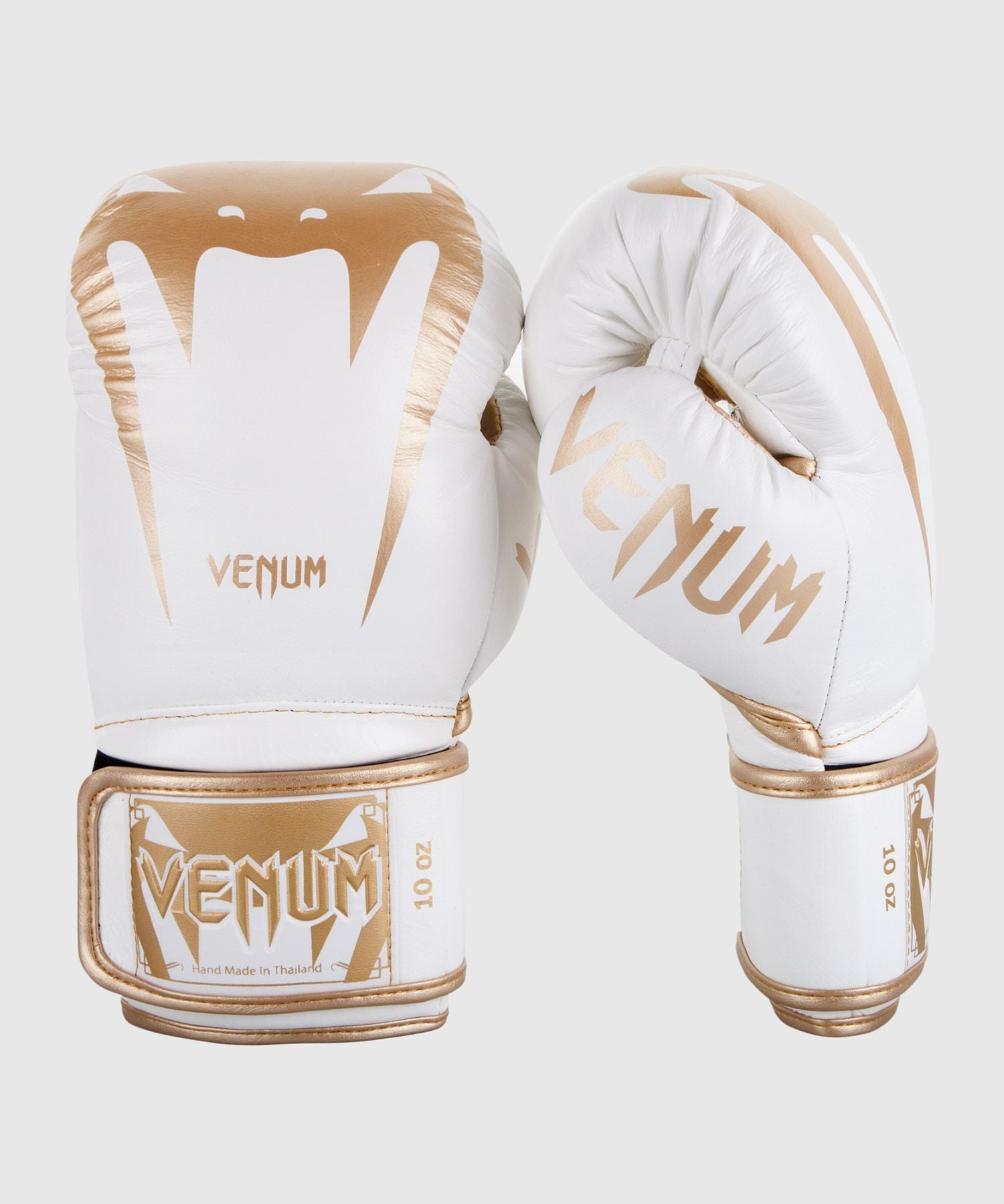 VENUM GIANT 3.0 BOXING GLOVES - NAPPA LEATHER - WHITE/GOLD