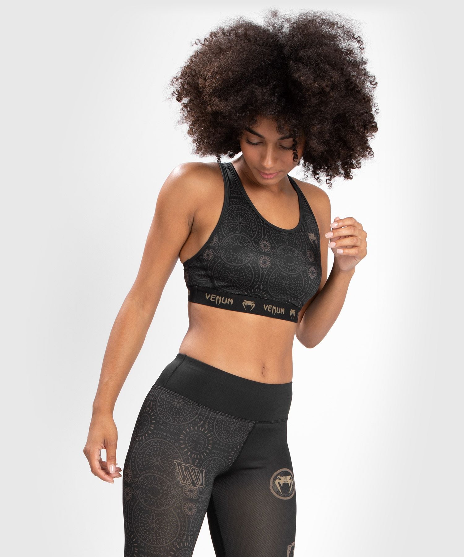 VENUM WOMEN SANTA MUERTE DARK SIDE - SPORT BRA - BLACK/BROWN